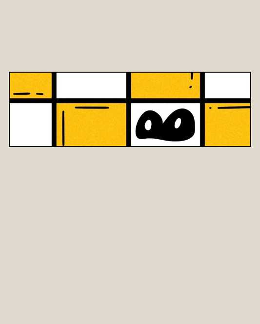 Chequered Frog Eyes Logo Tee