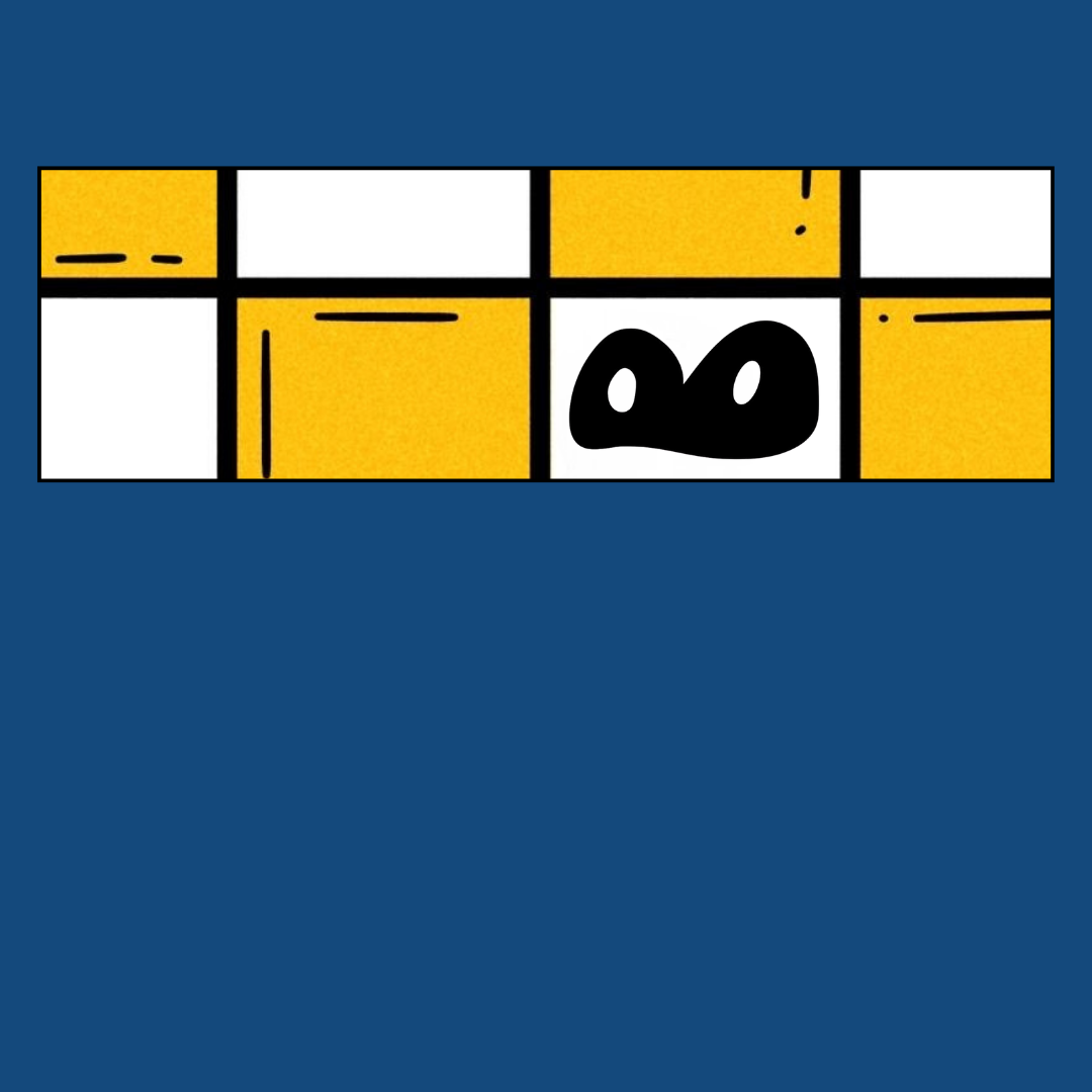 Chequered Frog Eyes Logo Tee